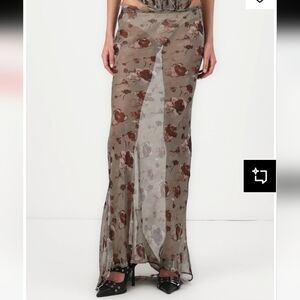 Jaded London-NWT-Multicolored Vintage Floral Skirt-Size 2